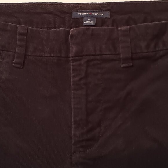 Tommy Hilfiger Corduroy Jeans Size 10 Mid Rise Skinny Leg Black Color - Picture 4 of 9